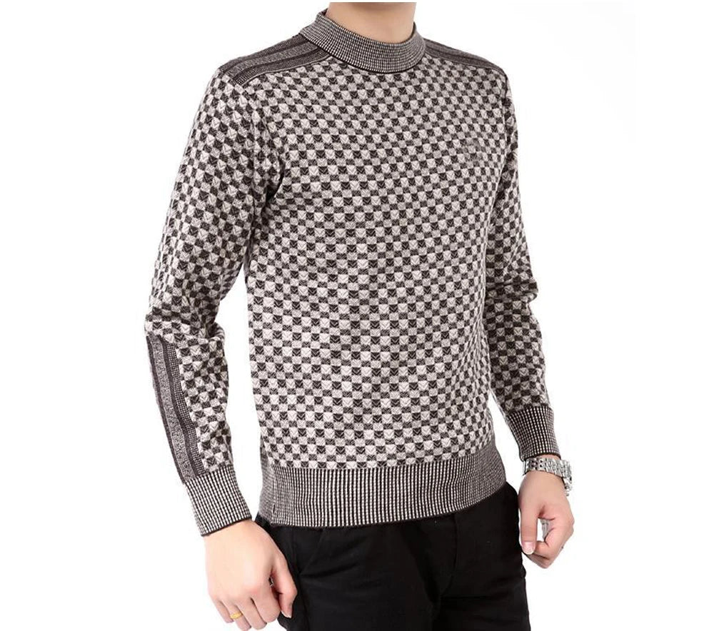 Warm Pullover Men Slim Fit Classic Sweaters