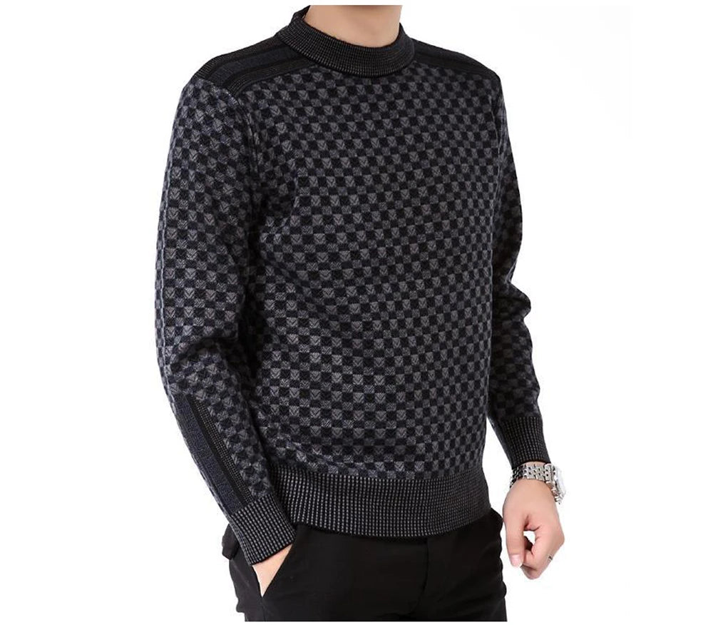 Warm Pullover Men Slim Fit Classic Sweaters