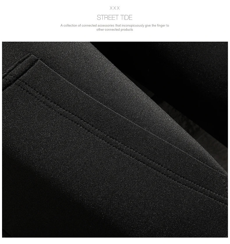 New Men Streetwear Black Jackets And Coats M-5XL