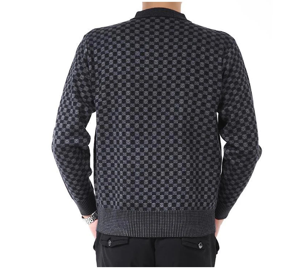 Warm Pullover Men Slim Fit Classic Sweaters