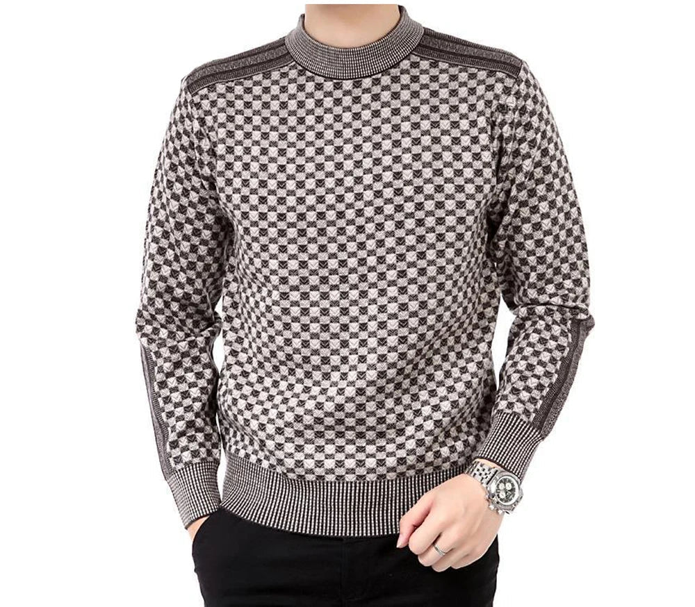 Warm Pullover Men Slim Fit Classic Sweaters