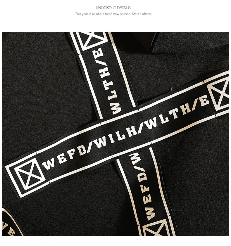 New Men Streetwear Black Jackets And Coats M-5XL