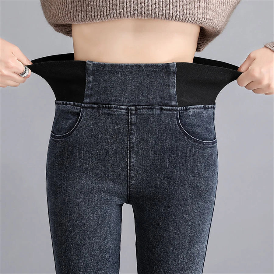 Jeans Oversize 26-38 Slim Denim Pants Women's High Waist Skinny Jean