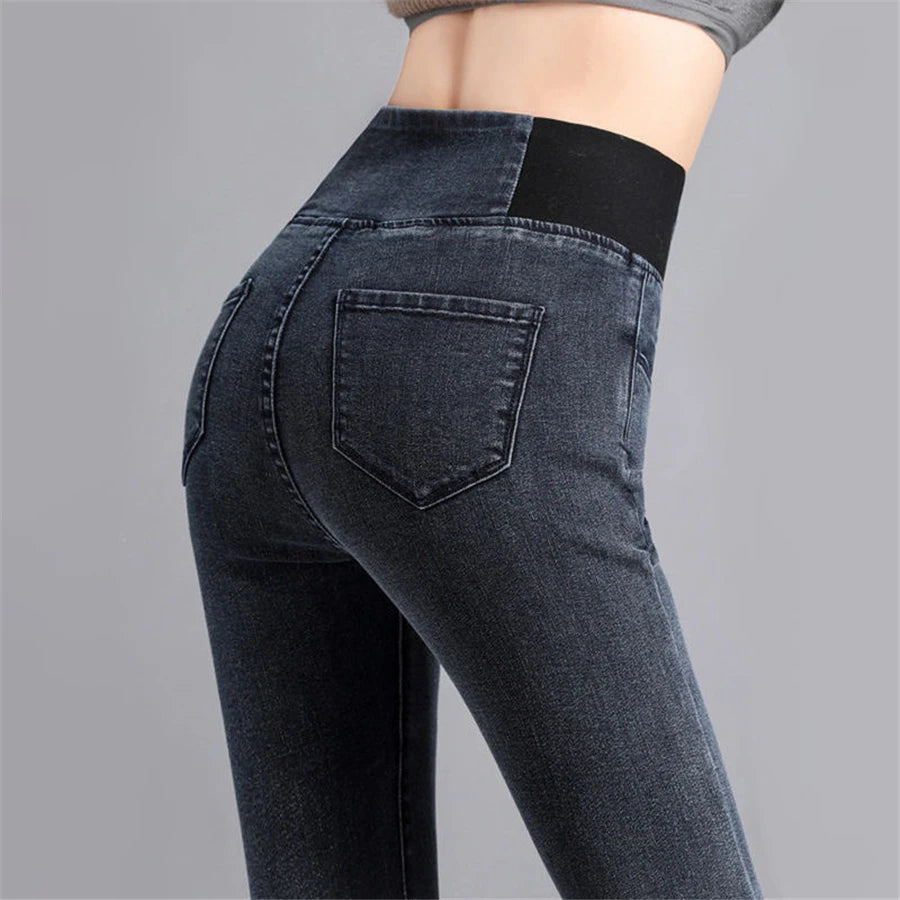 Jeans Oversize 26-38 Slim Denim Pants Women's High Waist Skinny Jean