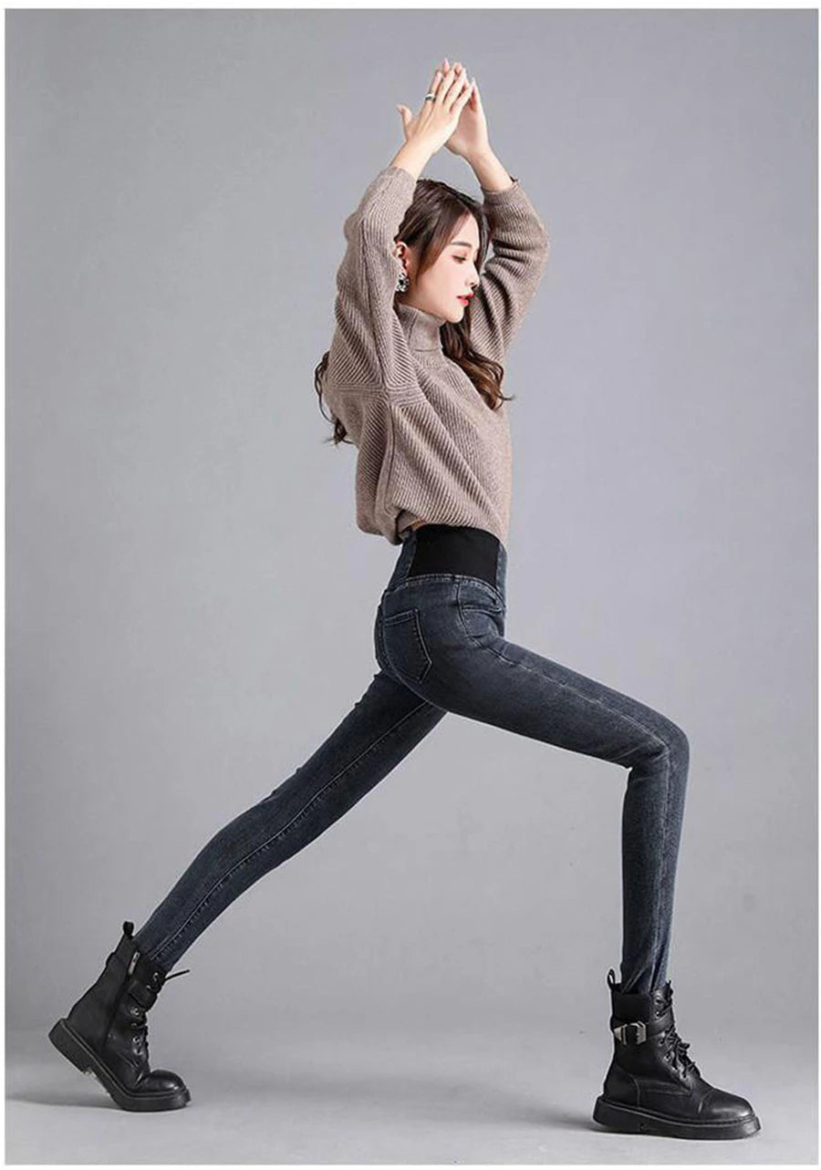 Jeans Oversize 26-38 Slim Denim Pants Women's High Waist Skinny Jean