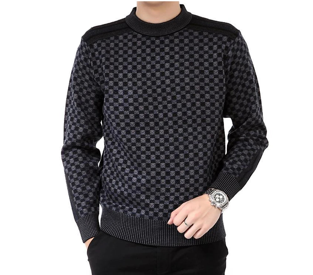 Warm Pullover Men Slim Fit Classic Sweaters
