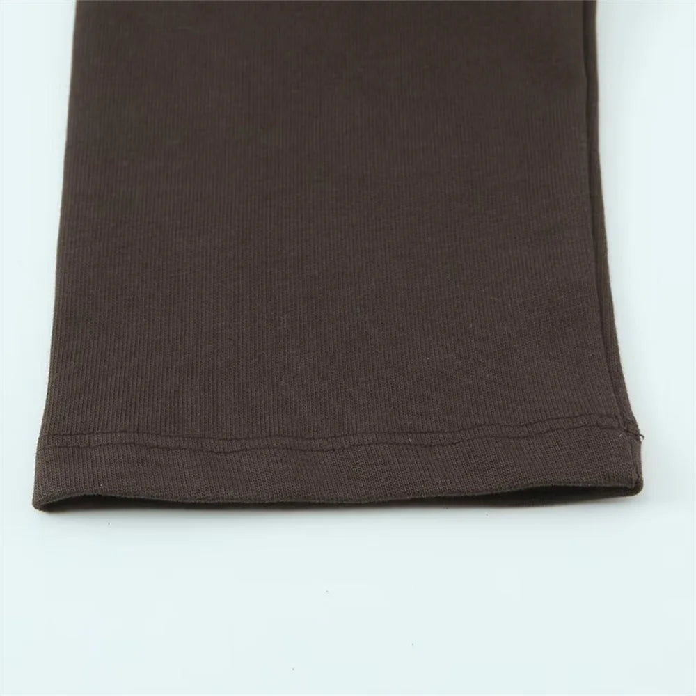 UNIZERA Women's Tri Color Side Folded Decorative T-shirt Round Neck Long Sleeve Spring/Summer New Casual Women's Clothing