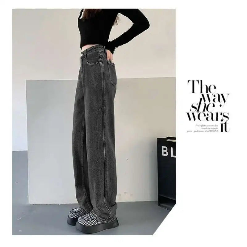 Slim Jeans For Women  Casual Loose Thin Floor Pants Wide Leg Pants Trendy Pants