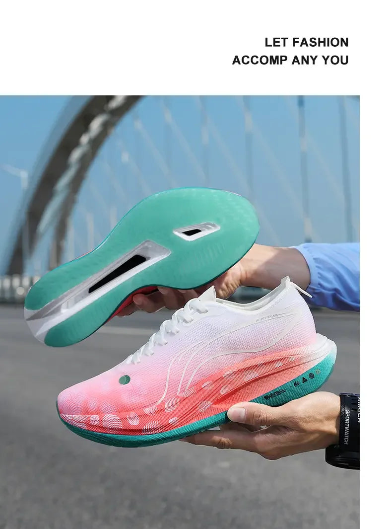 Men's Shoes Fashion Casual Breathable Mesh Surface Carbon Plate Rubber Outsole Red Rabbit Limited Sports Shoes