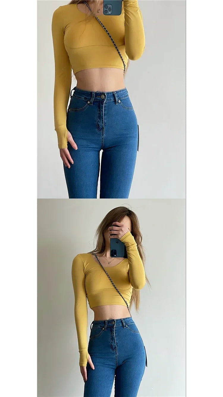 Women's Stretch Jeans Slim Fashion  Pencil Pants