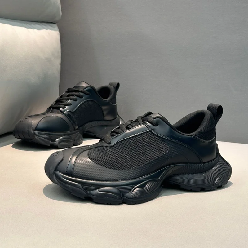 Thick Platform Mesh Upper Breathable Sports Shoes for Men Cheap Liquidation Running Original Fashion Designer Man Casual Sneaker