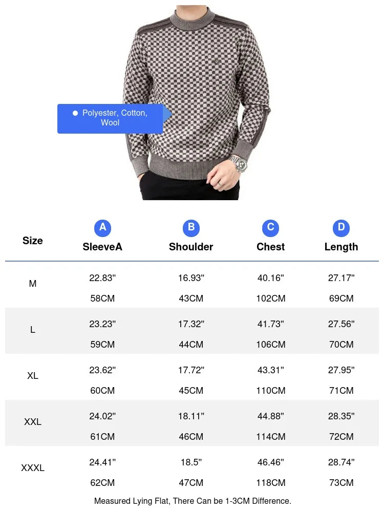 Warm Pullover Men Slim Fit Classic Sweaters