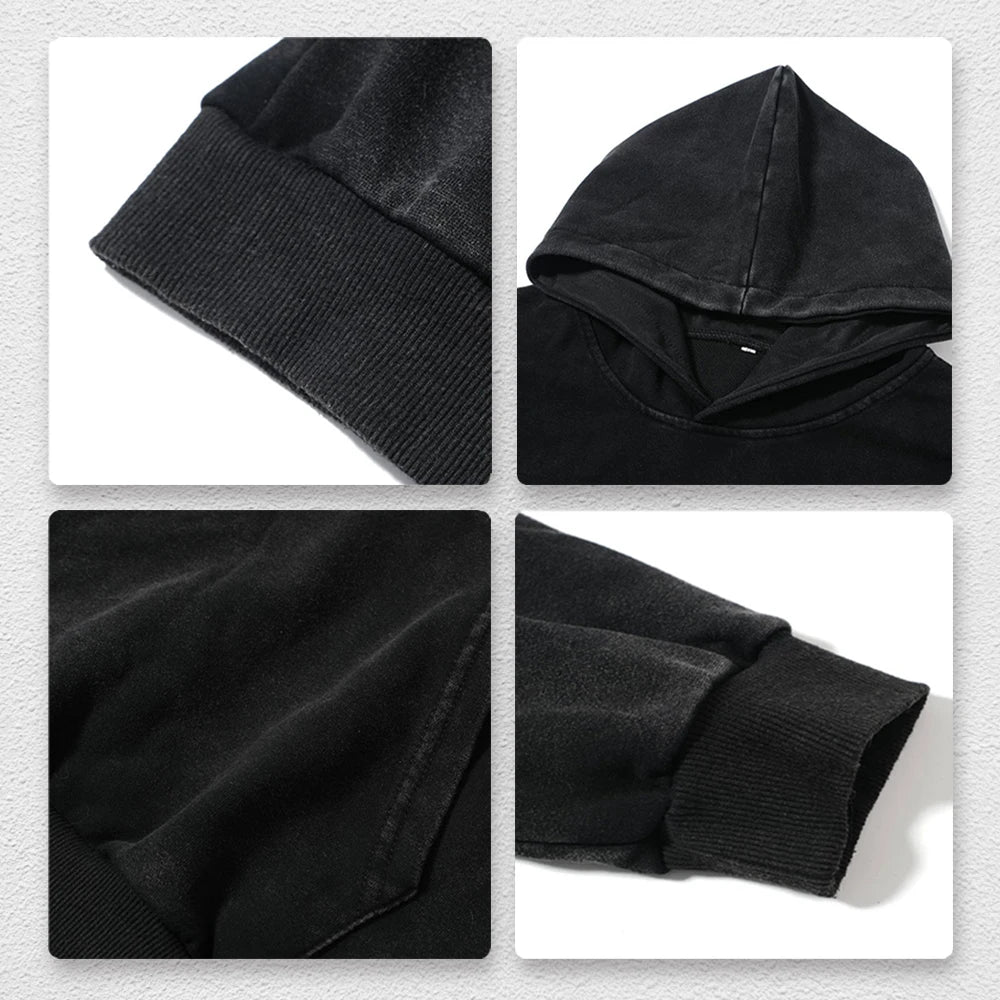 Anime Cyberpunk: Edgerunners Washed Hoodies Printed Casual Men Contains Cotton High Quality Fashion Loose Pullover Unisex