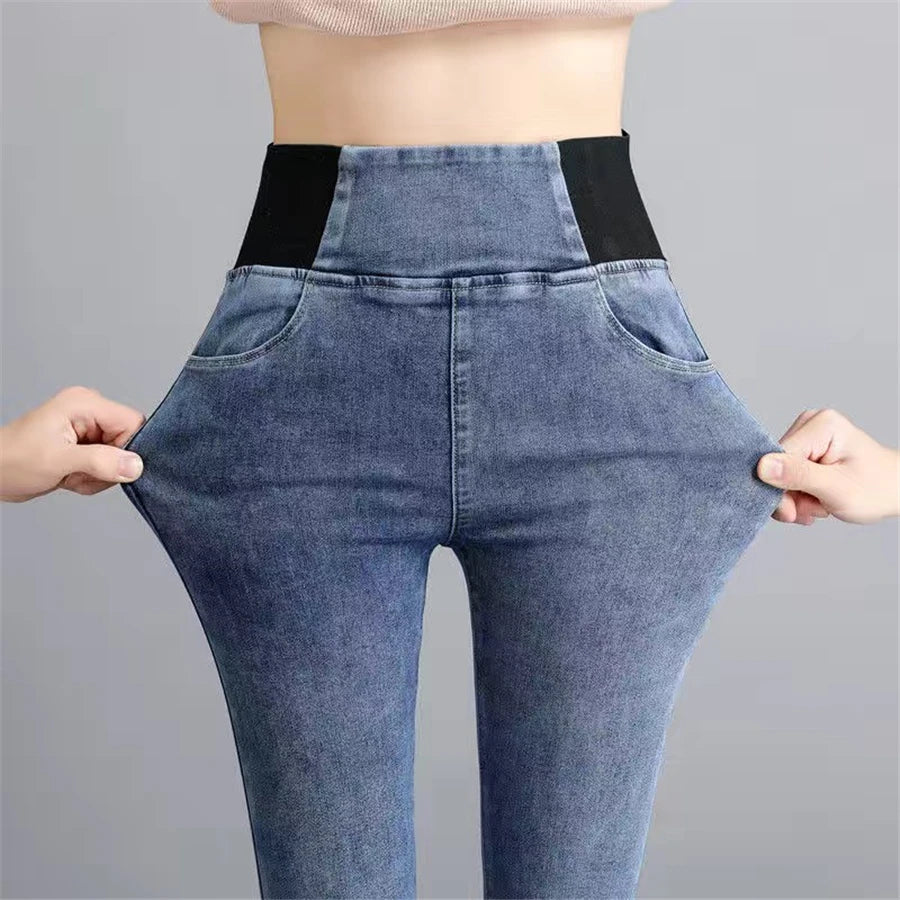 Jeans Oversize 26-38 Slim Denim Pants Women's High Waist Skinny Jean