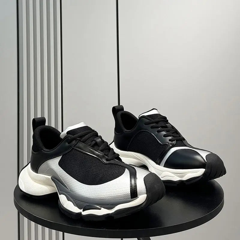 Thick Platform Mesh Upper Breathable Sports Shoes for Men Cheap Liquidation Running Original Fashion Designer Man Casual Sneaker