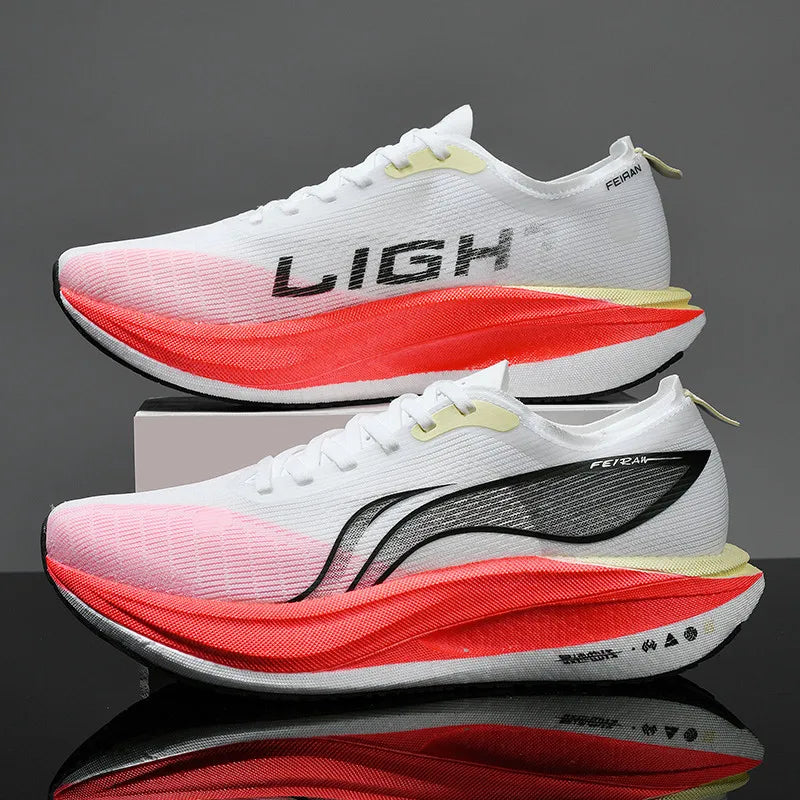 Men's Shoes Fashion Casual Breathable Mesh Surface Carbon Plate Rubber Outsole Red Rabbit Limited Sports Shoes