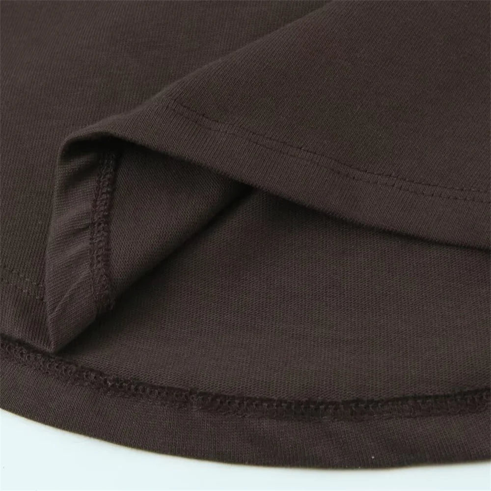 UNIZERA Women's Tri Color Side Folded Decorative T-shirt Round Neck Long Sleeve Spring/Summer New Casual Women's Clothing