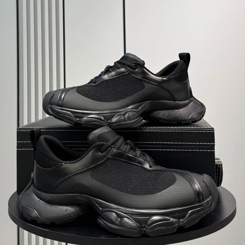 Thick Platform Mesh Upper Breathable Sports Shoes for Men Cheap Liquidation Running Original Fashion Designer Man Casual Sneaker