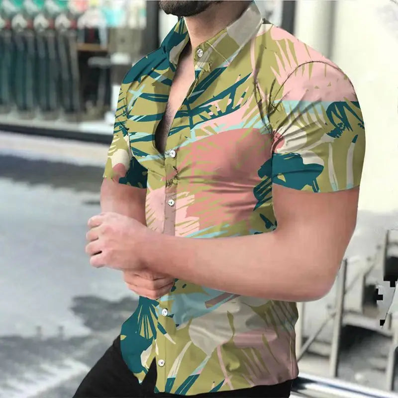 Unisex 2023 Breathable Hawaiian Shirts Baroque French Men's Shirts 3D Printi High Fashion Street Loose Men's Streetwear Shirts