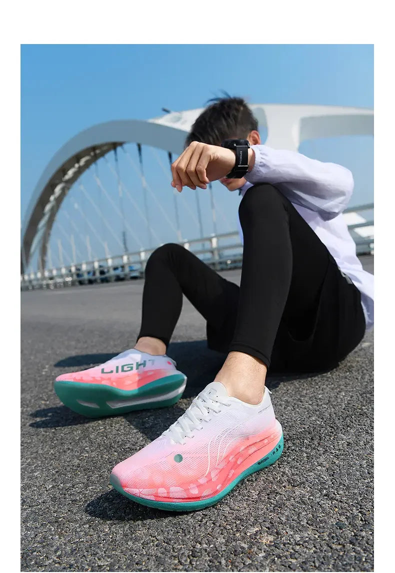 Men's Shoes Fashion Casual Breathable Mesh Surface Carbon Plate Rubber Outsole Red Rabbit Limited Sports Shoes