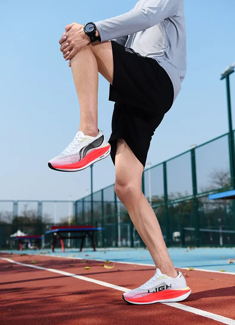 Men's Shoes Fashion Casual Breathable Mesh Surface Carbon Plate Rubber Outsole Red Rabbit Limited Sports Shoes