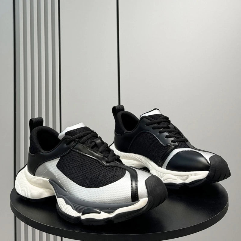 Thick Platform Mesh Upper Breathable Sports Shoes for Men Cheap Liquidation Running Original Fashion Designer Man Casual Sneaker