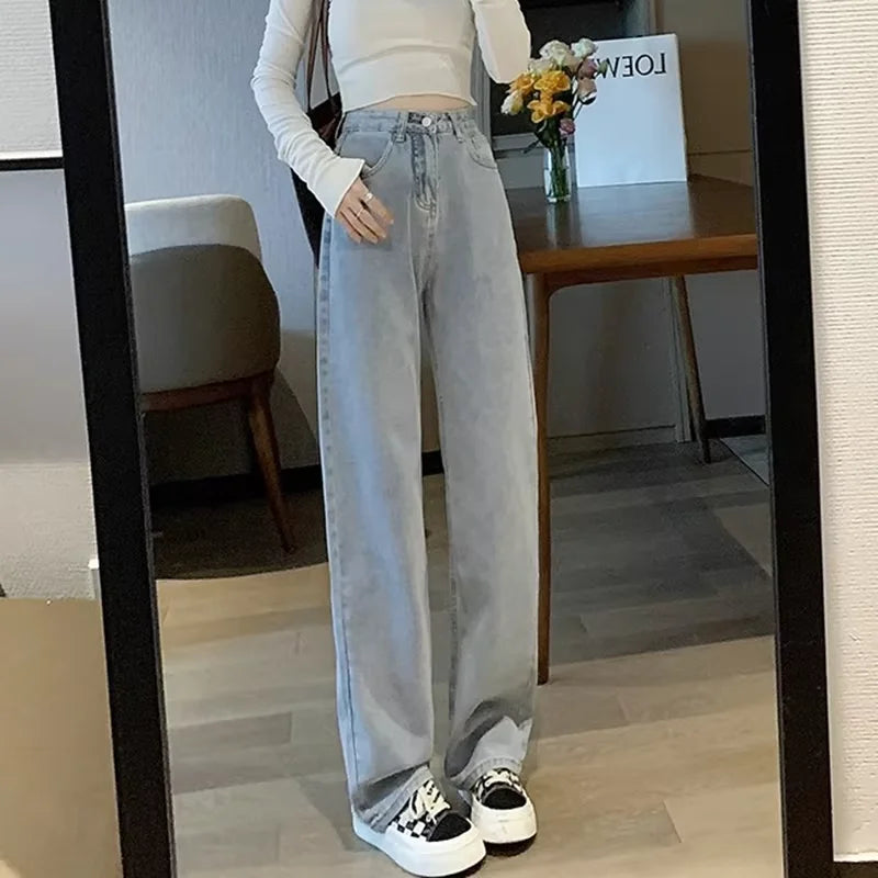 Slim Jeans For Women  Casual Loose Thin Floor Pants Wide Leg Pants Trendy Pants