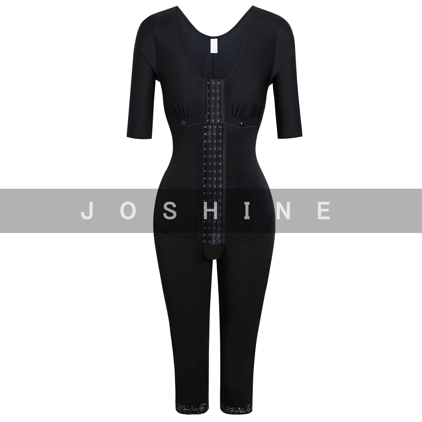 Full Body Support Arm Compression Girdle Women's Shapewear With Built In Bra Corset Slimming Sheath Flat Belly