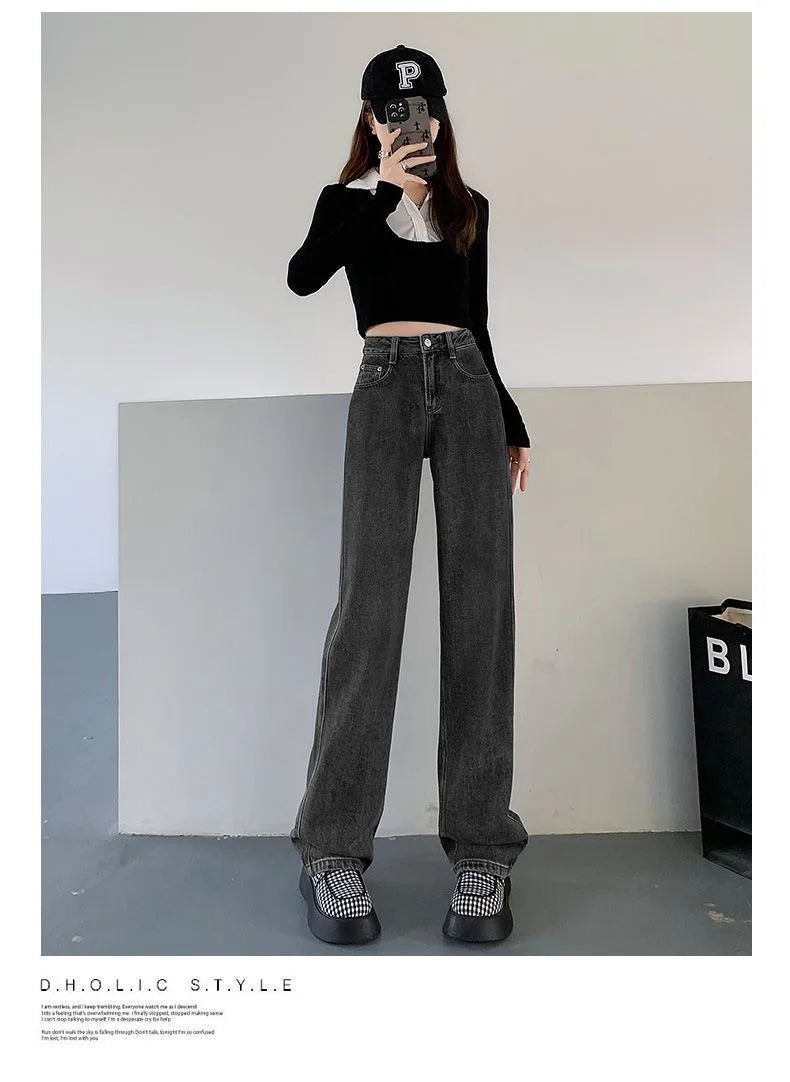 Slim Jeans For Women  Casual Loose Thin Floor Pants Wide Leg Pants Trendy Pants