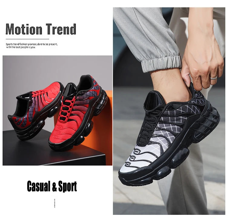 Men's Breathable Fashion Casual Shoes Male Outdoor Sports Sneakers with Air Cushion Soft Sole Running Shoes