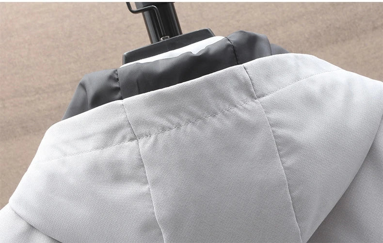 Outdoor Casual Jacket For Men Solid Color Long Windproof Hooded Coat High Quality Design Hot Casual Jacket For Men