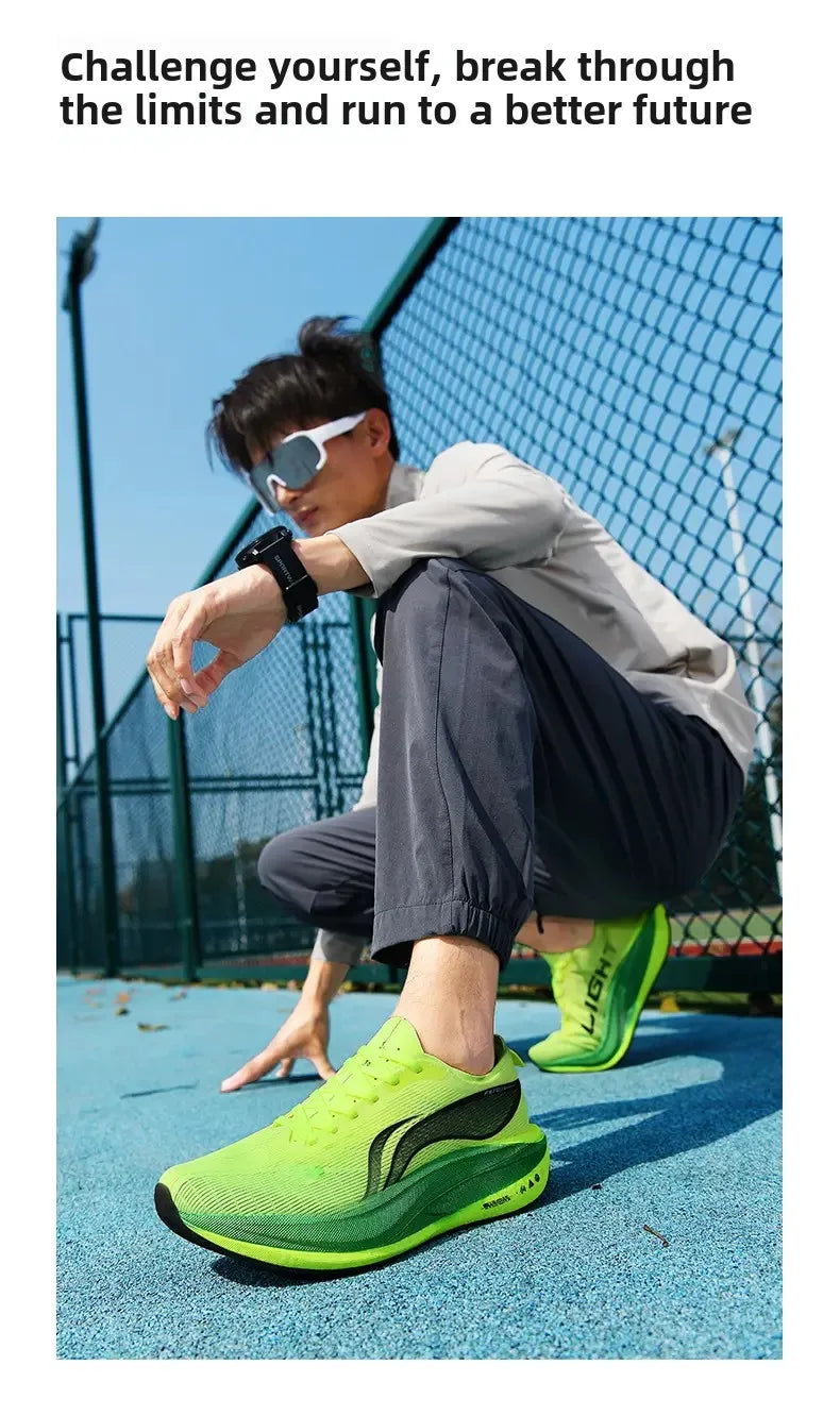 Men's Shoes Fashion Casual Breathable Mesh Surface Carbon Plate Rubber Outsole Red Rabbit Limited Sports Shoes