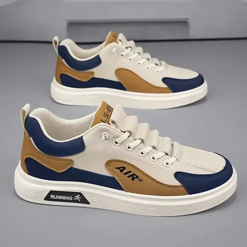 Trend 2025 New Men's Shoes Leather Fashion Low-top Men's Casual Trendy Shoes Running Sports