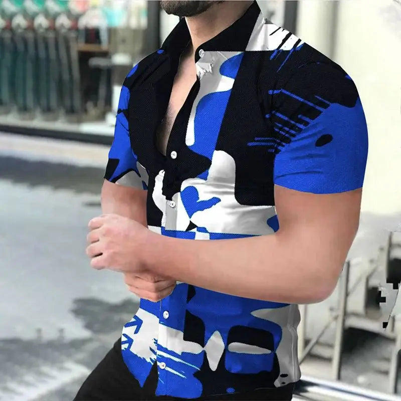 Unisex 2023 Breathable Hawaiian Shirts Baroque French Men's Shirts 3D Printi High Fashion Street Loose Men's Streetwear Shirts