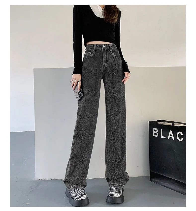 Slim Jeans For Women  Casual Loose Thin Floor Pants Wide Leg Pants Trendy Pants