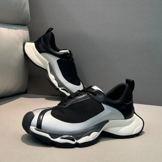 Thick Platform Mesh Upper Breathable Sports Shoes for Men Cheap Liquidation Running Original Fashion Designer Man Casual Sneaker