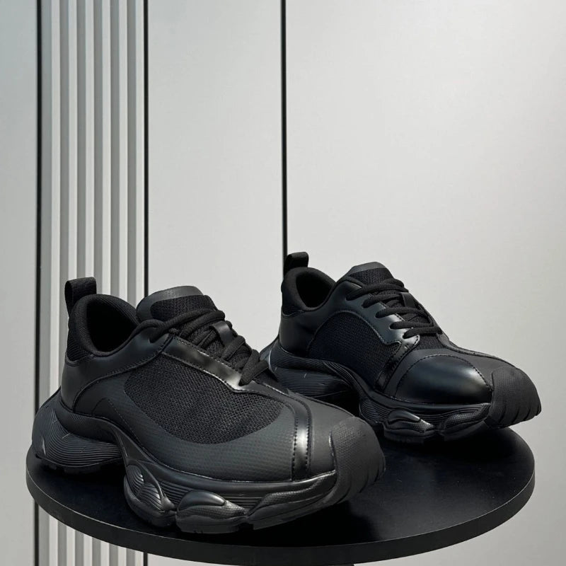 Thick Platform Mesh Upper Breathable Sports Shoes for Men Cheap Liquidation Running Original Fashion Designer Man Casual Sneaker