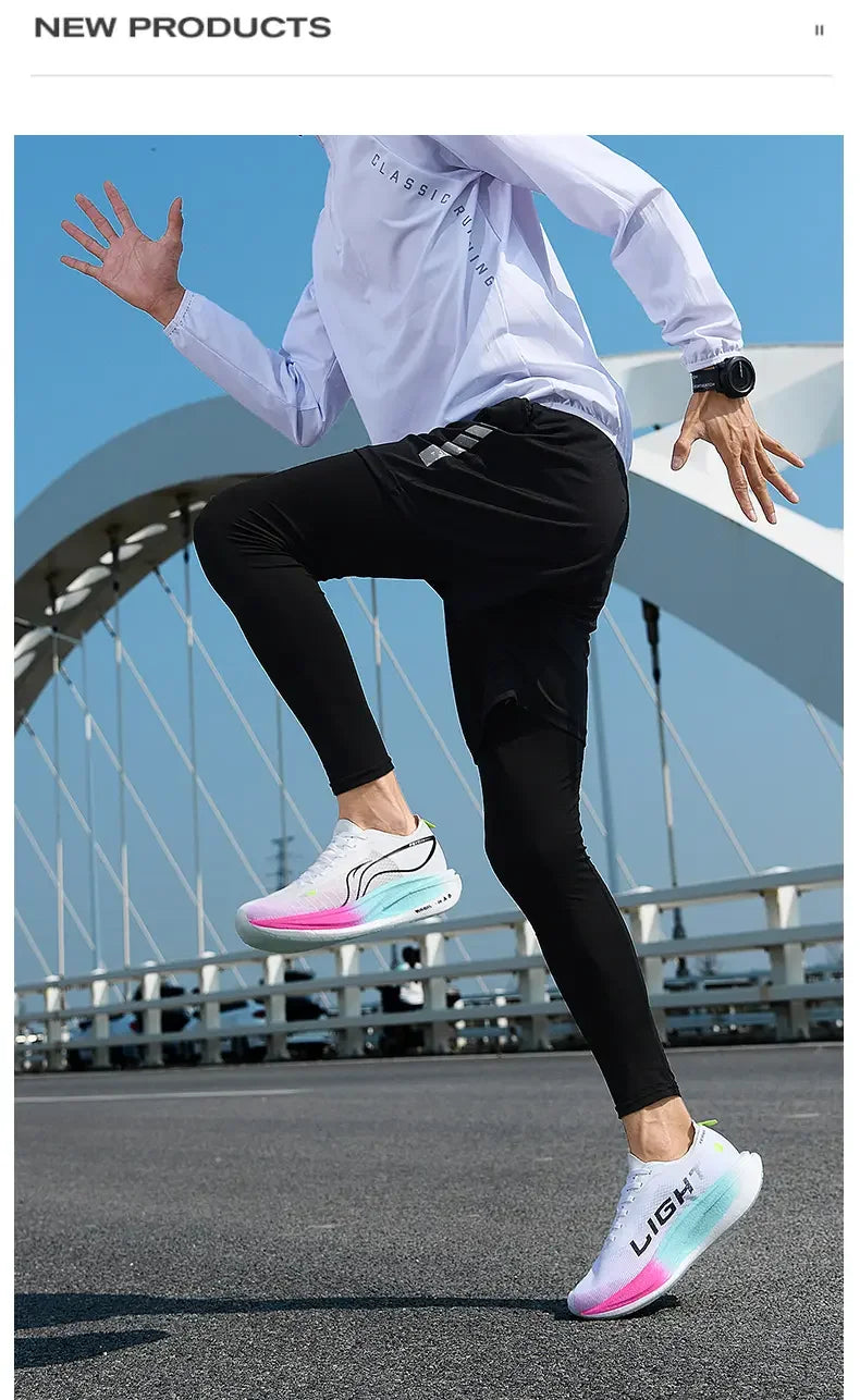 Men's Shoes Fashion Casual Breathable Mesh Surface Carbon Plate Rubber Outsole Red Rabbit Limited Sports Shoes